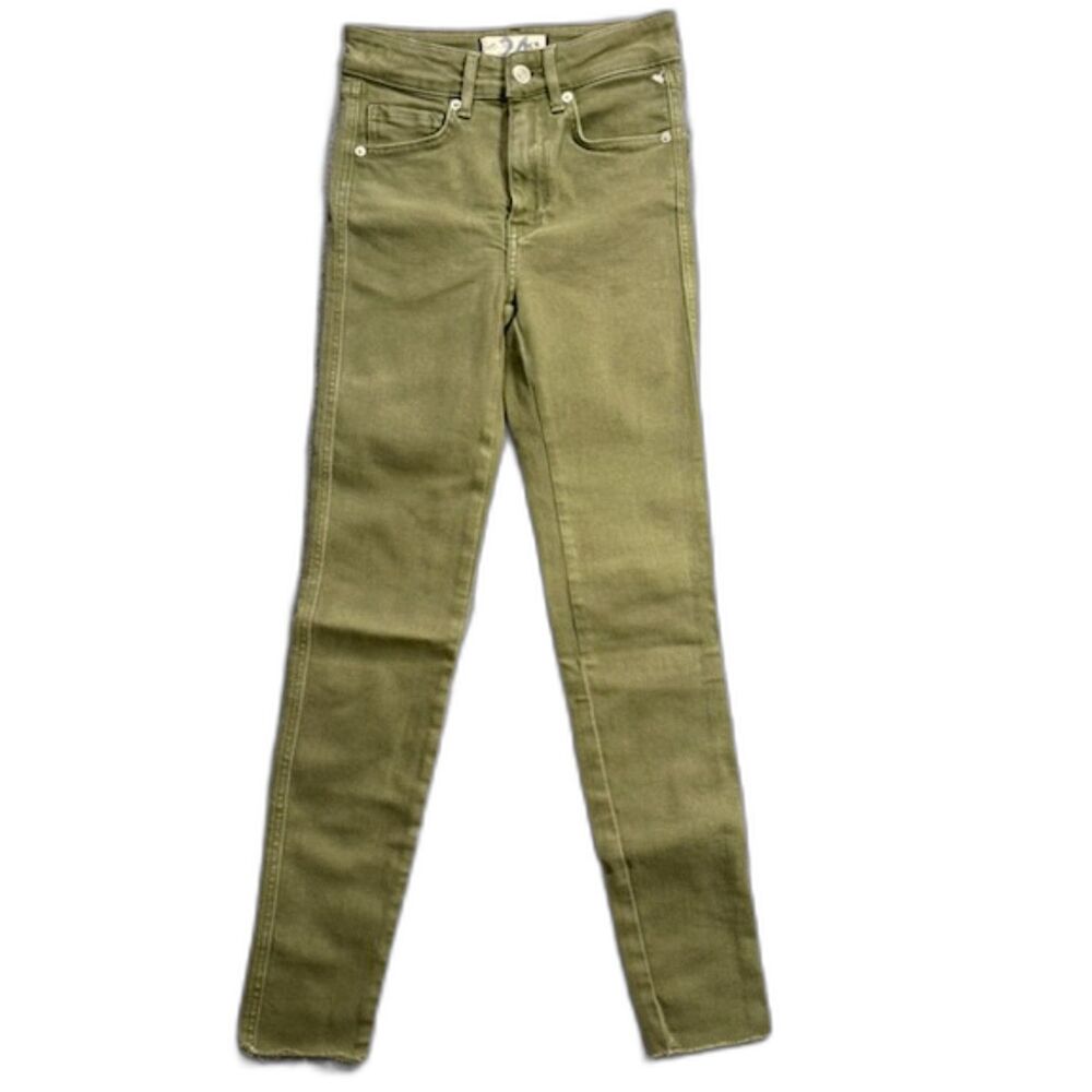 We The Free Free People Olive Skinny Jeans Womens 24 High Rise Stretch NWOT